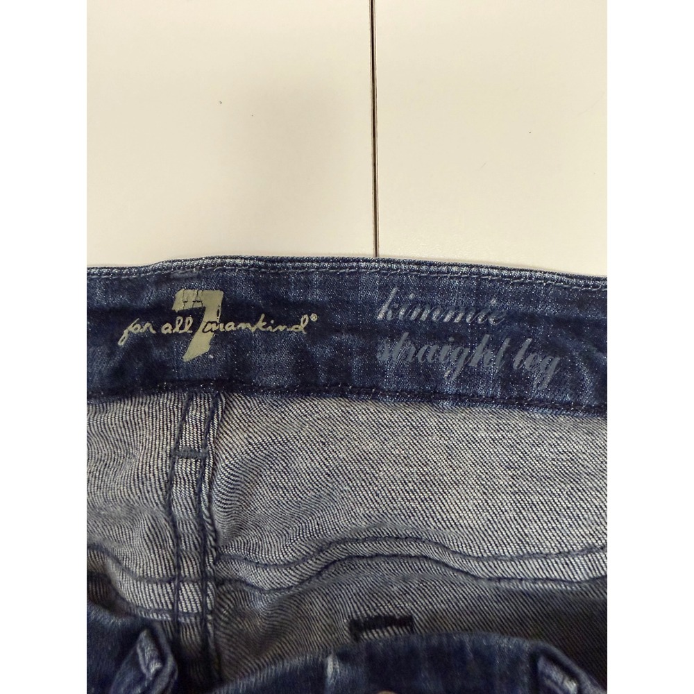 7 for All Mankind Kimmie Straight Leg Jeans Dark Wash Size 29 Women - Picture 3 of 7